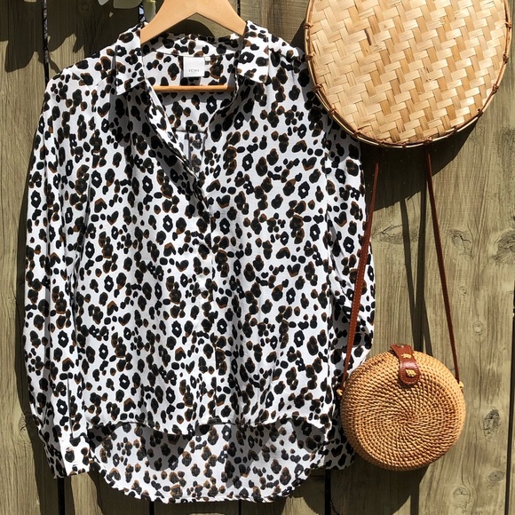 ☀️ ICHI Leopard print button down / Fall - Picture 2 of 8